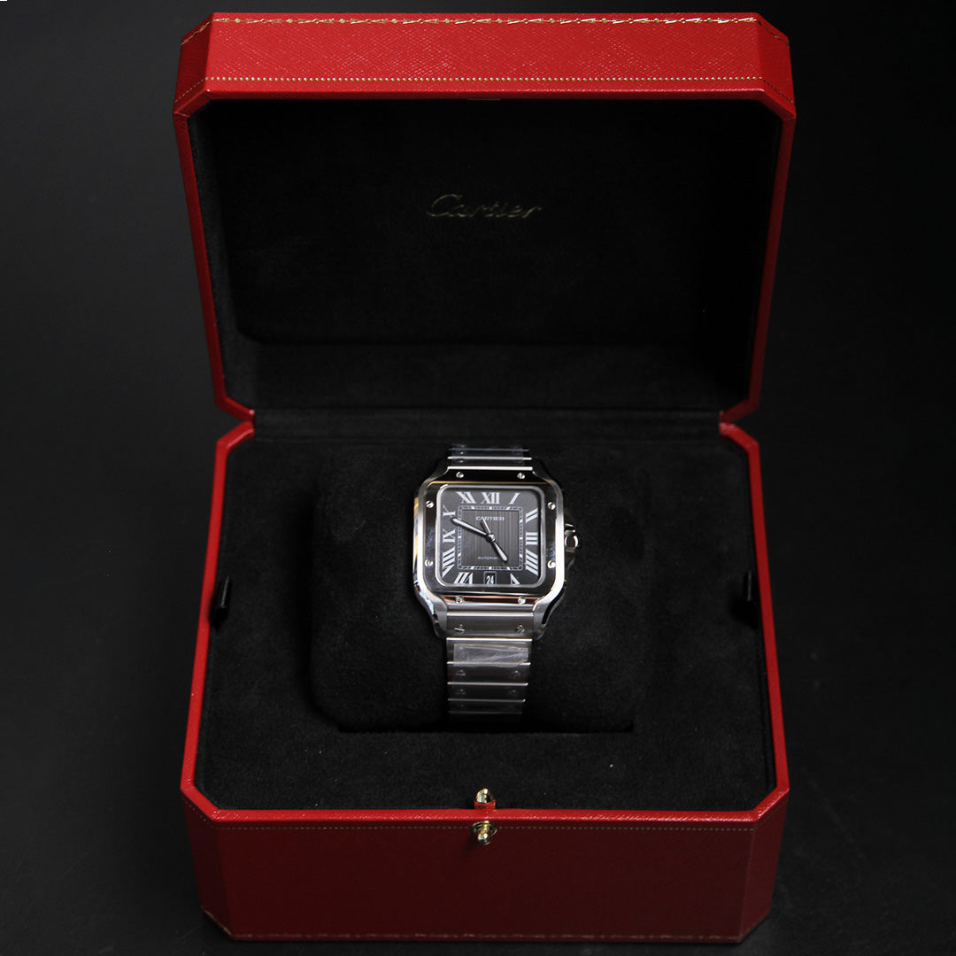 Cartier 40 Santos Large Black Dial WSSA0096
