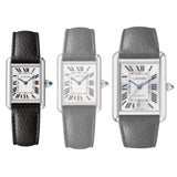Cartier Tank Must De Cartier Small Steel Black Grained Calfskin Leather WSTA0110