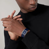 Cartier Tank Must De Cartier Large Steel Blue Alligator Skin Leather WSTA0114