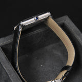 Cartier Tank Must SolarBeat Large Steel Black Calfskin Leather WSTA0120