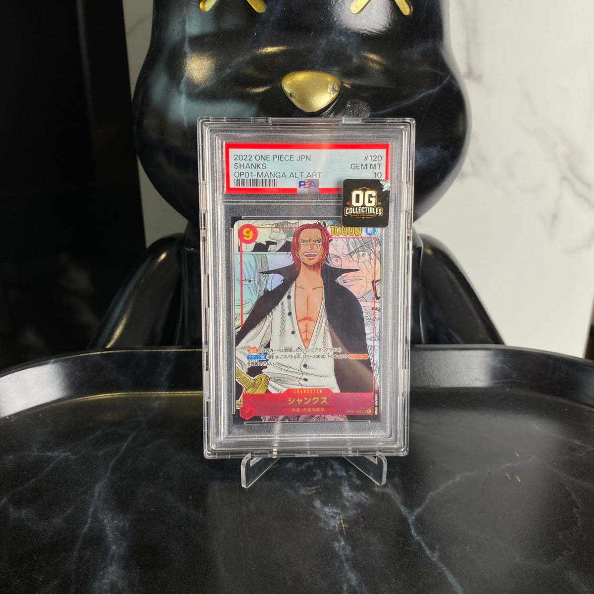 One Piece Card PSA 10 Shanks SEC-SP Comic Parallel OP01-120 Booster Pack Romance Dawn