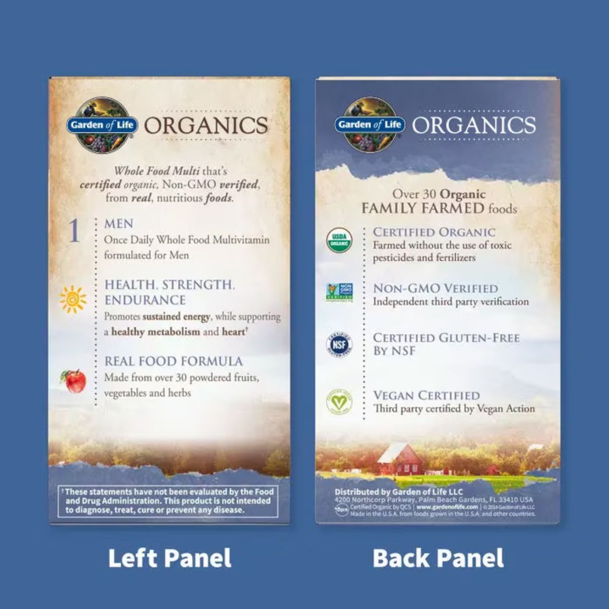 Garden Of Life Once Daily Whole Food Multivitamin For Men Stable 60 Tablets