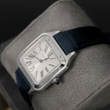 Cartier 38 Santos Dumont Small Silver Dial WSSA0086
