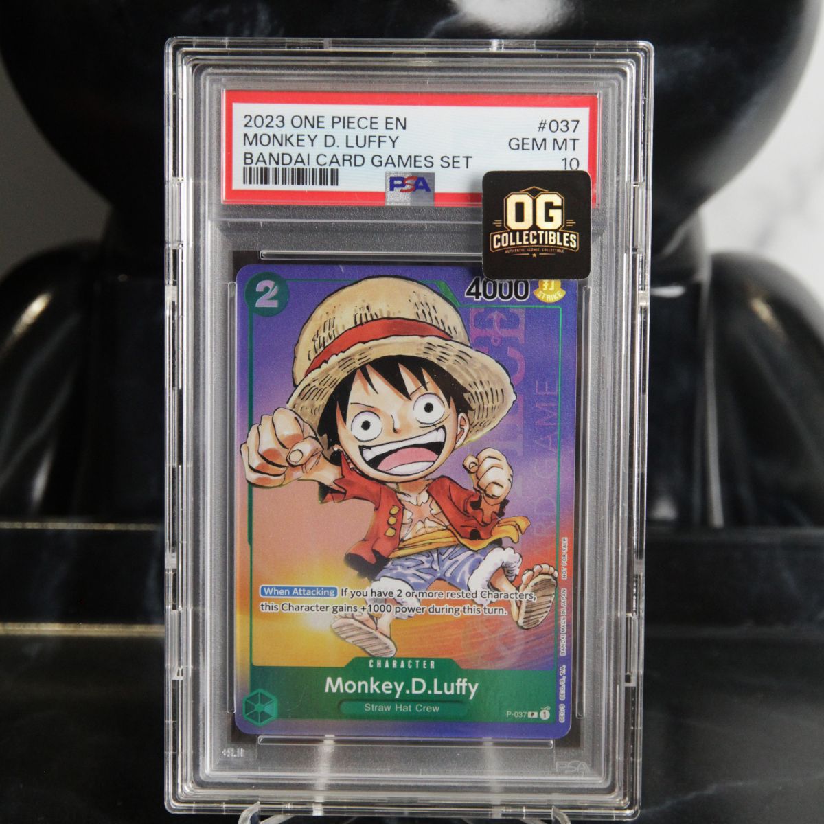 One Piece Card PSA 10 P-037 Monkey D Luffy Gen Con 2023 Foil Textured