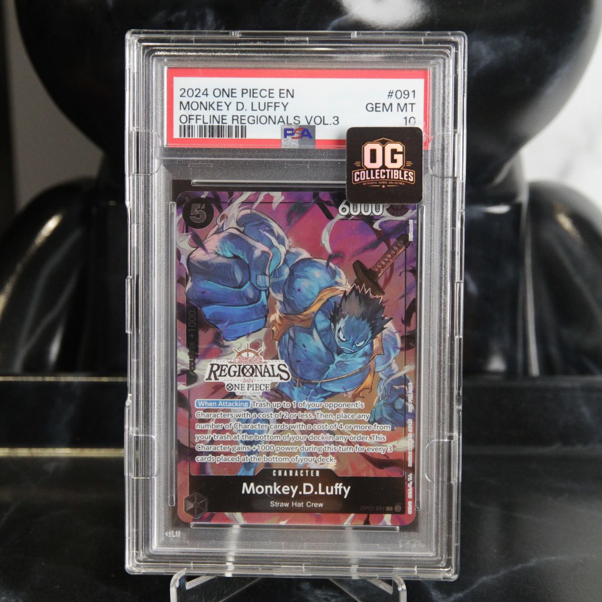 One Piece Card PSA 10 Monkey.D.Luffy R OP07-091 EN Promotional Card Regional Offline Participation Pack 2024 Vol.3 English