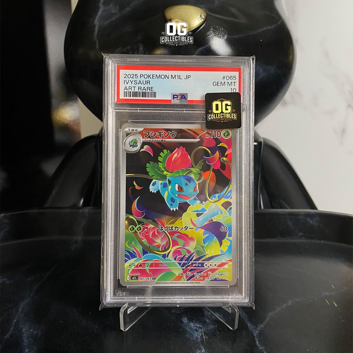 Pokemon TCG PSA 10 Ivysaur AR M1L 065/063 Expansion Pack Mega Brave
