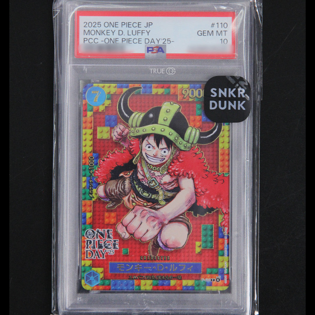 One Piece Card P-110 PSA10 Monkey D. Luffy One Piece Day 2025 TCG