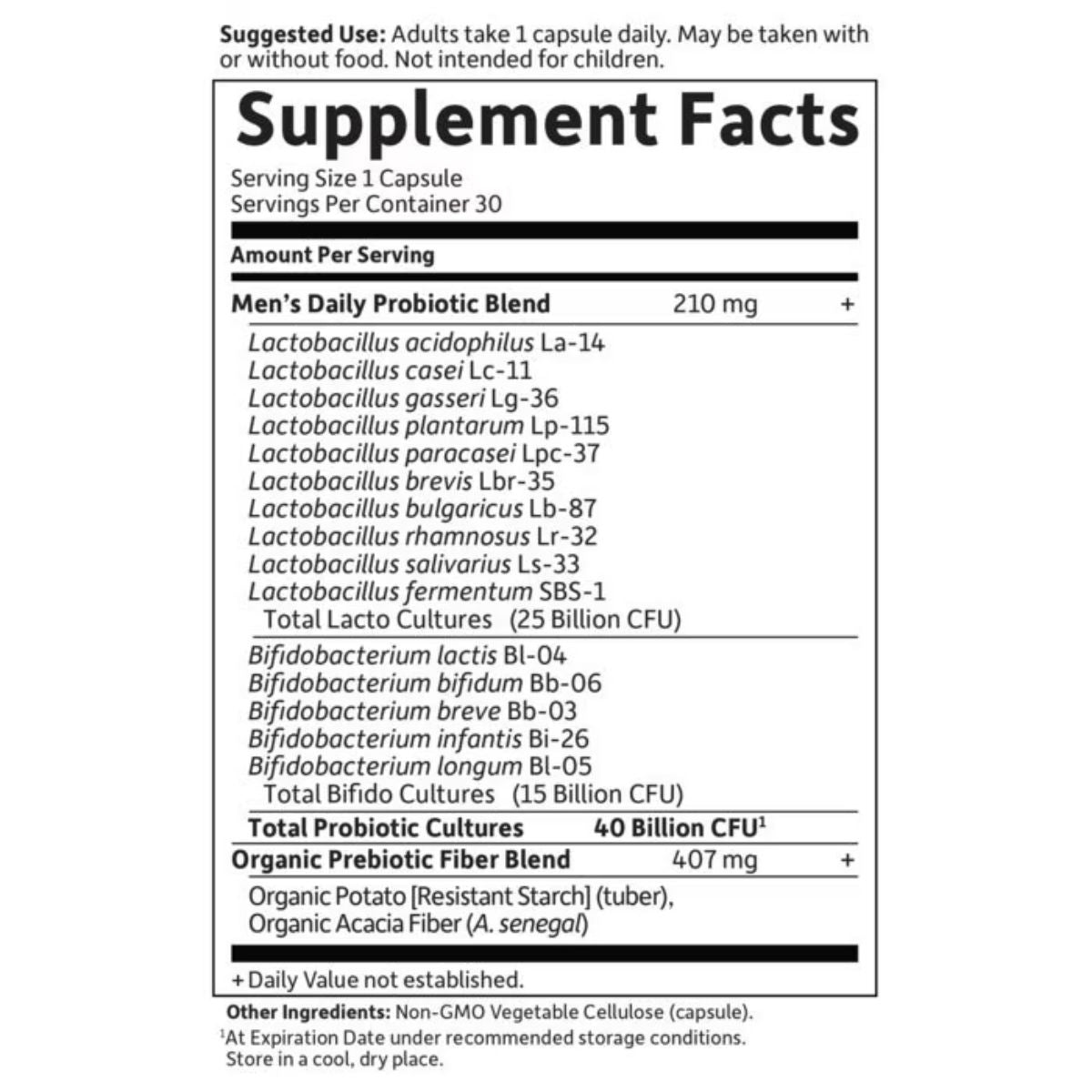 Garden Of Life Probiotics For Men 30 Capsules