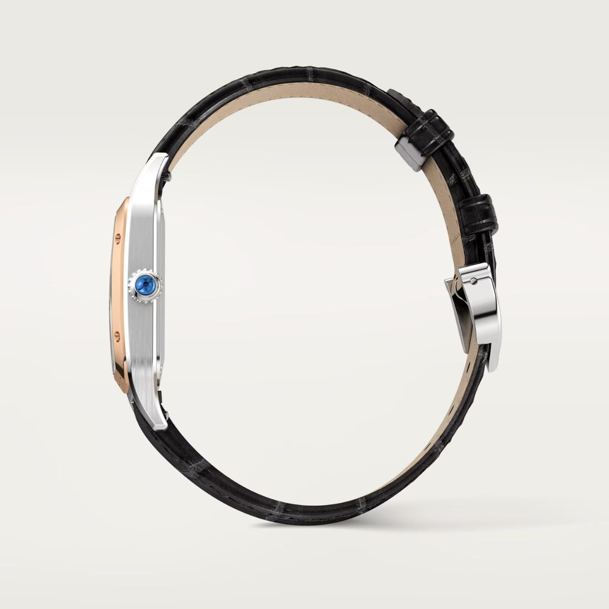 Cartier Santos Dumont Small Rosegold Croco Strap W2SA0038