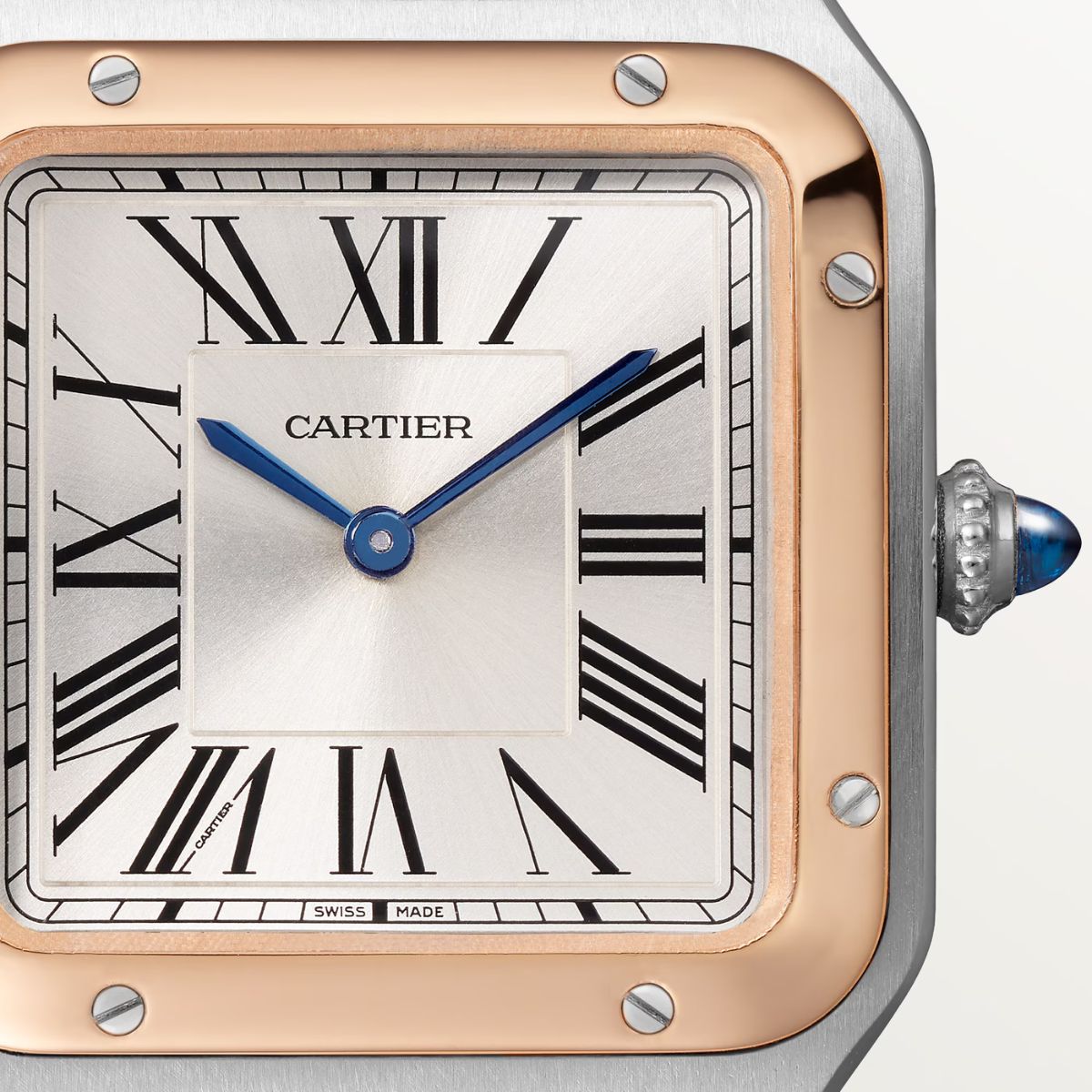 Cartier Santos Dumont Small Rosegold Croco Strap W2SA0038